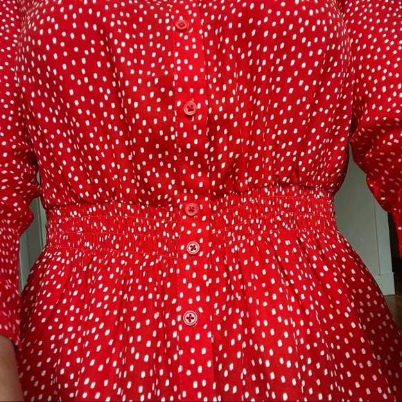 Banana Republic Red Polka Dot Top - Picture 5 of 8